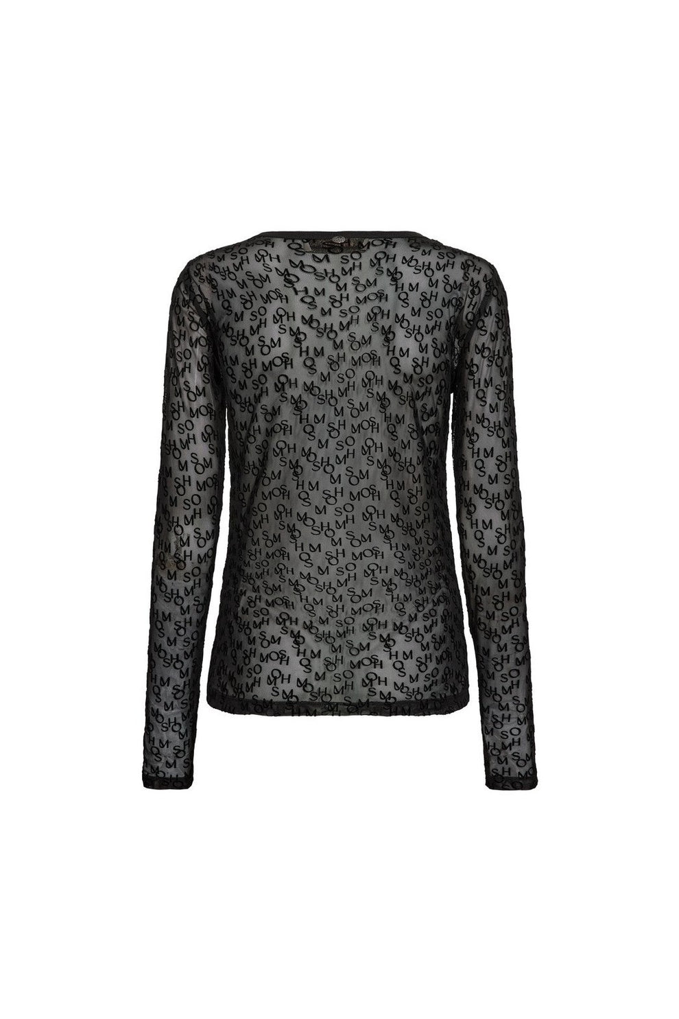 Mos Mosh Mmloretta Mono Mesh Blouse Black