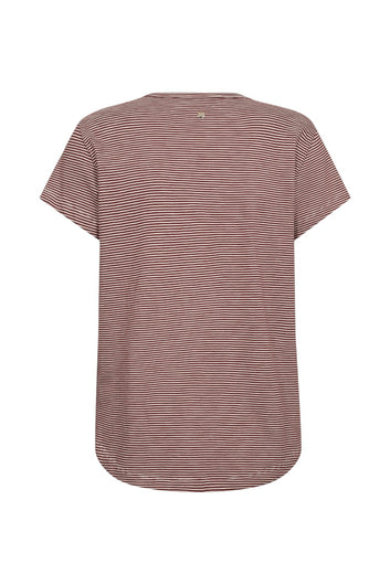 Mos Mosh Mmcamp O-Ss Stripe Tee Cowhide