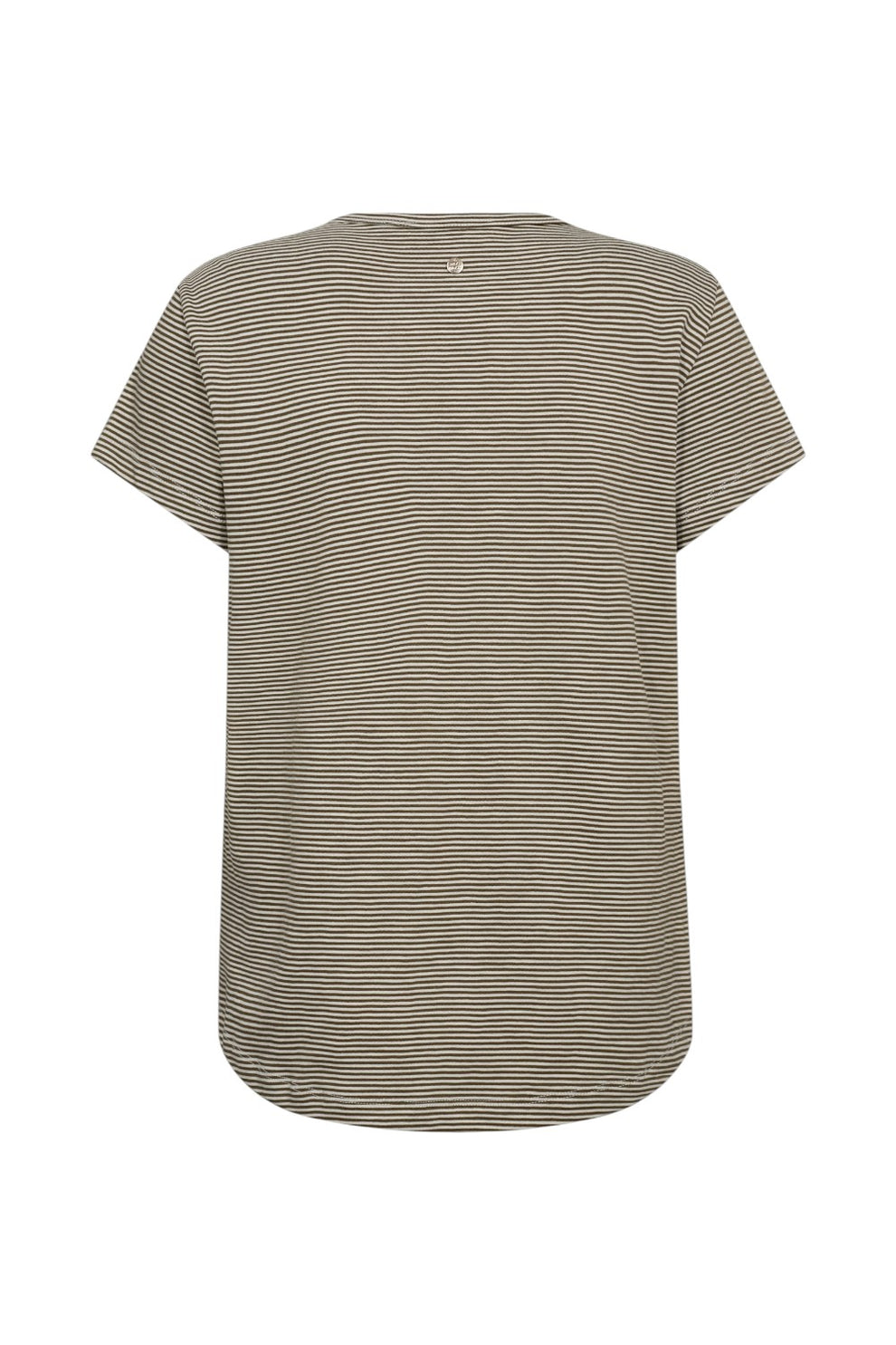 Mos Mosh Mmcamp O-Ss Stripe Tee Burnt Olive