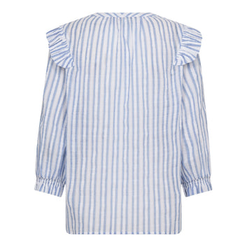 Mos Mosh Mmdebby Stripe Shirt Brunnera Blue