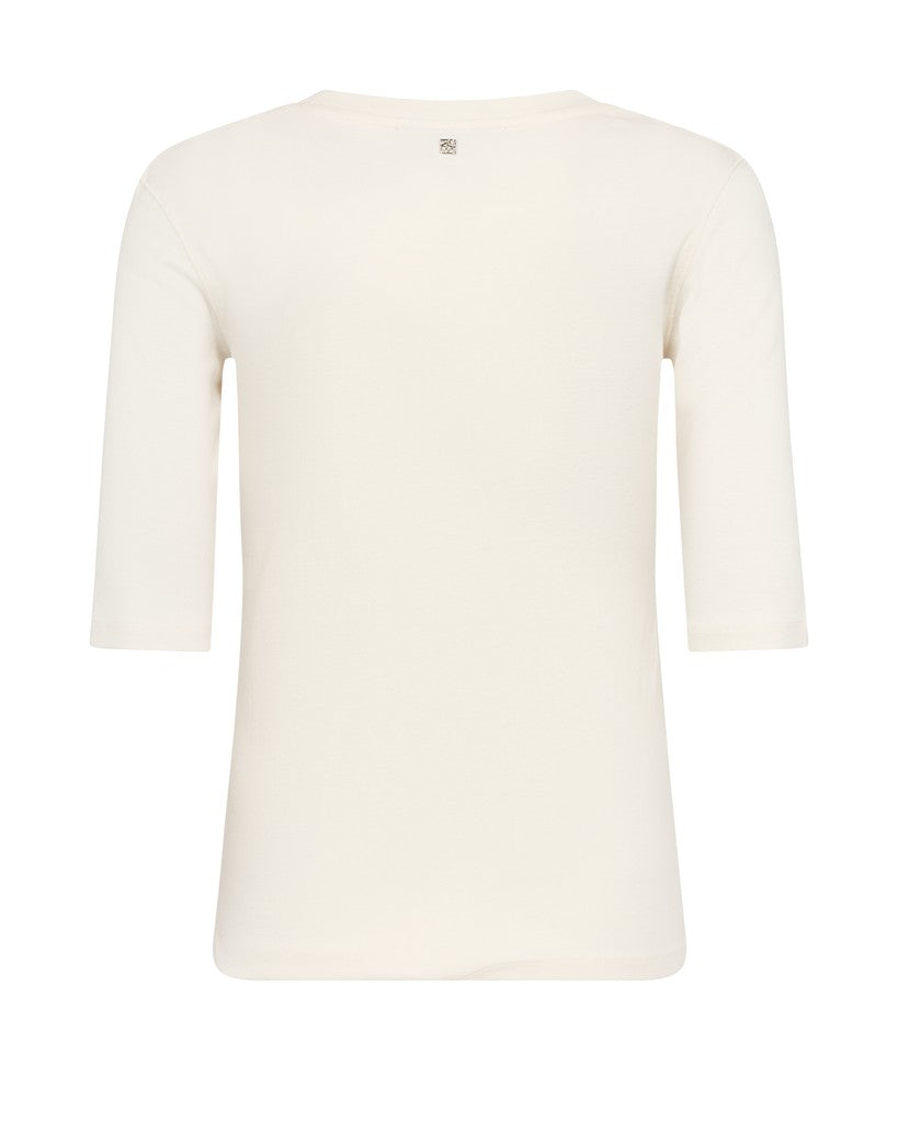 Mos Mosh Mmmali O-Neck 3/4 Sleeve Tee Ecru