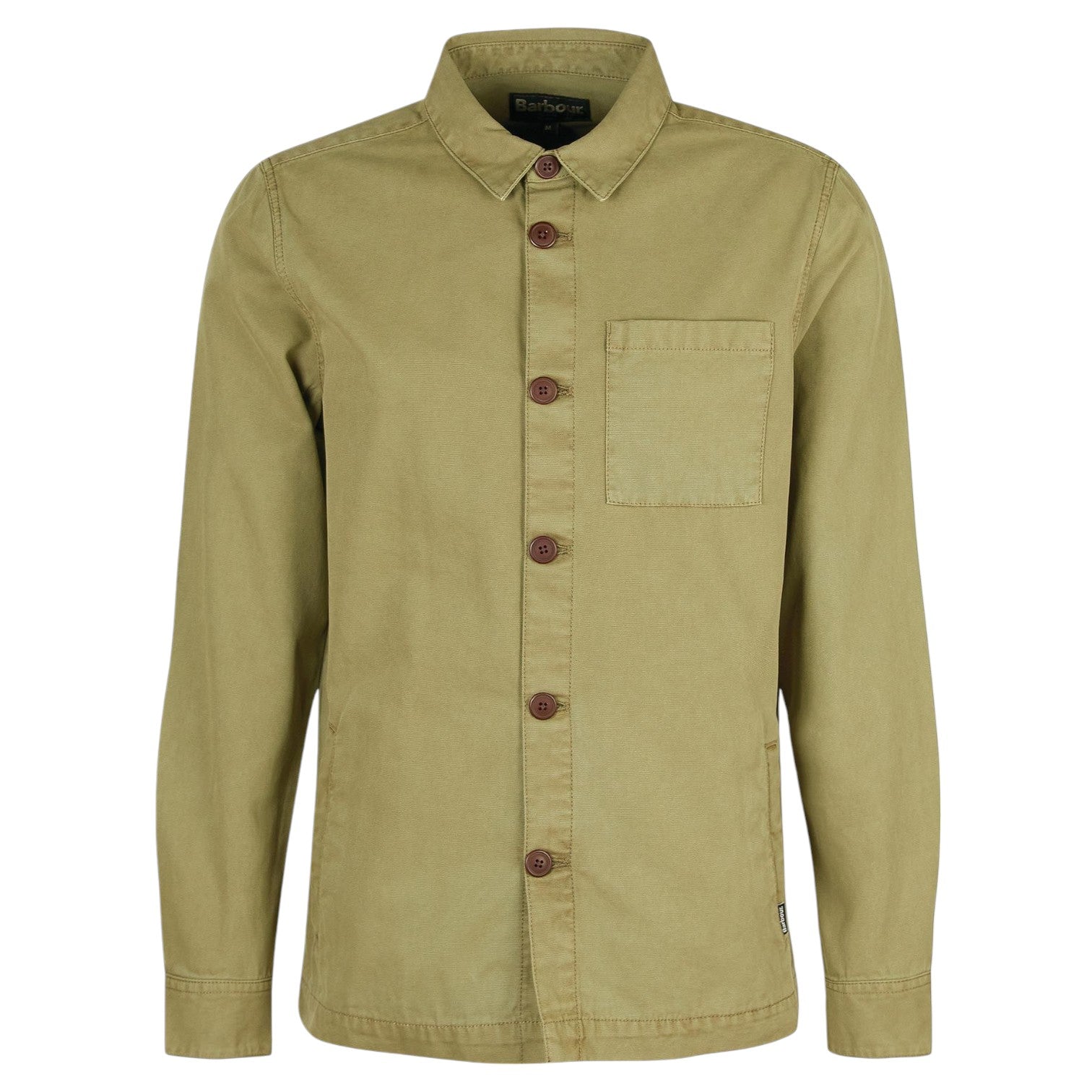 Barbour M Washed Overshirt Bleached Olive