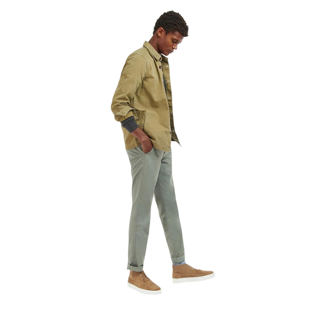 Barbour M Washed Overshirt Bleached Olive