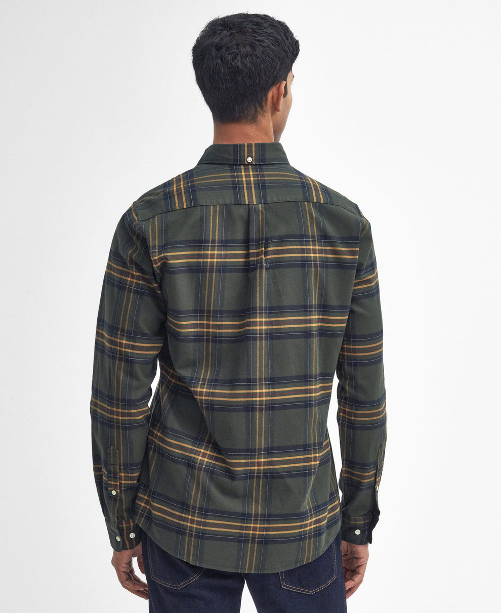 Barbour M Portdown Tailored Checked Shirt Olive