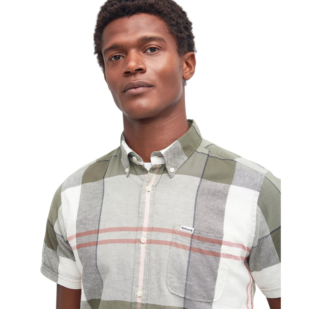 Barbour M Douglas Tailoreed Shirt Glenmore Olive Tartan