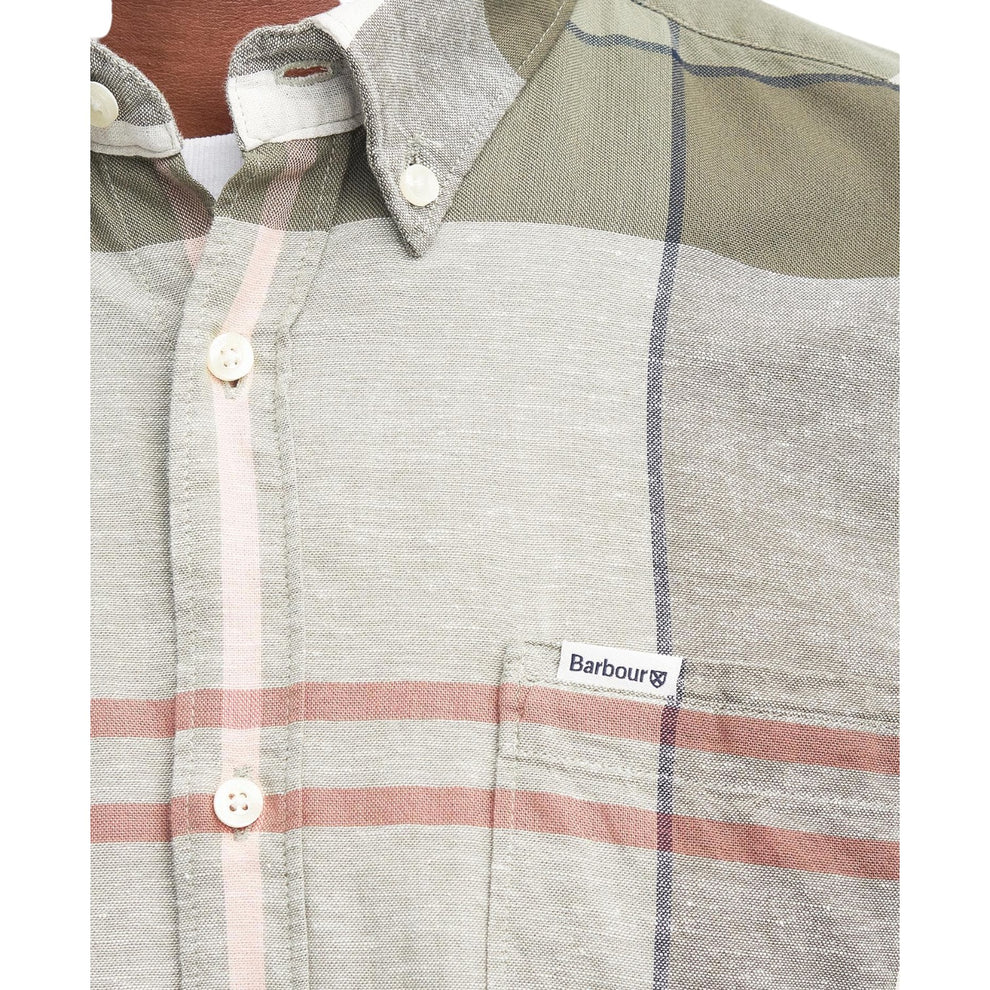 Barbour M Douglas Tailoreed Shirt Glenmore Olive Tartan