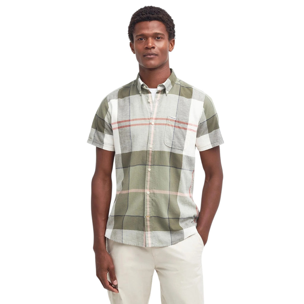 Barbour M Douglas Tailoreed Shirt Glenmore Olive Tartan