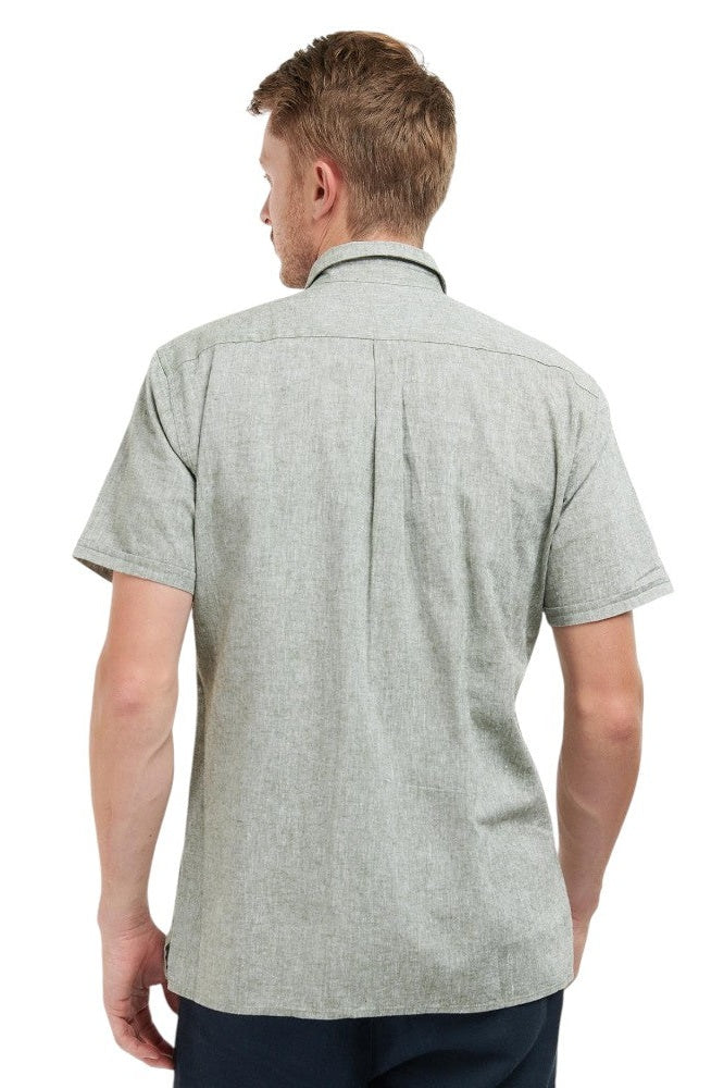 Barbour M Nelson Summer Fit Shirt Bleached Olive