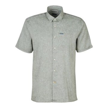 Barbour M Nelson Summer Fit Shirt Bleached Olive