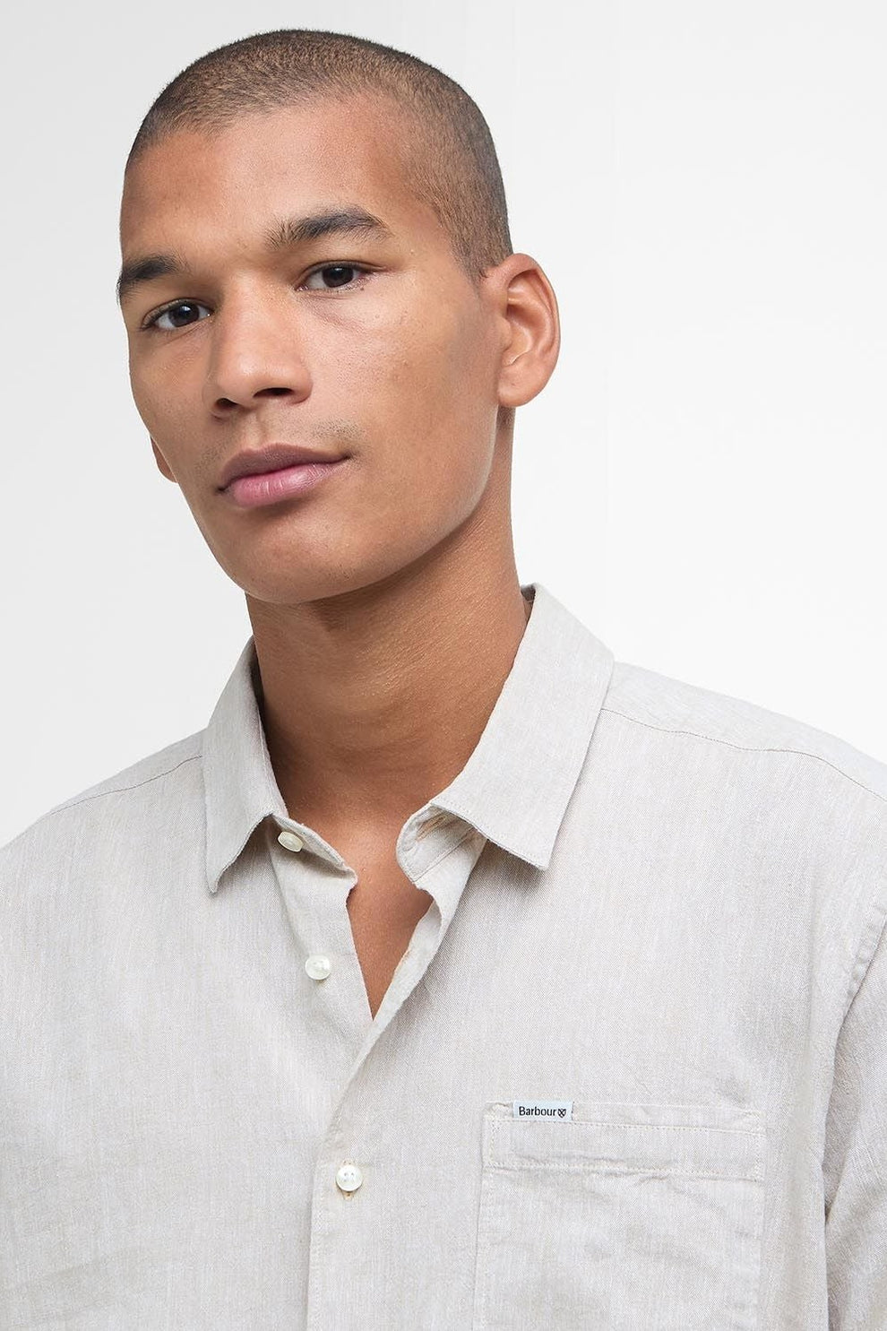 Barbour M Nelson Summer Fit Shirt Stone