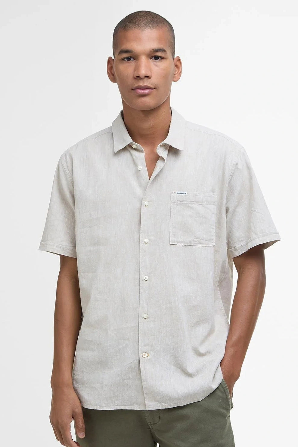 Barbour M Nelson Summer Fit Shirt Stone
