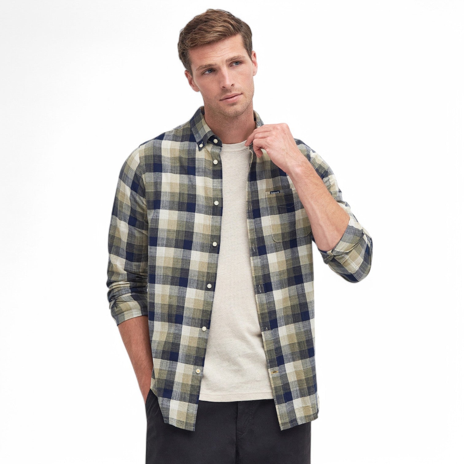 Barbour M Hilllroad Shirt Olive