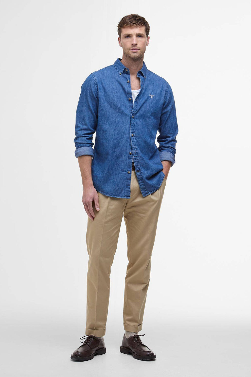 Barbour Crest Skjorte Chambray