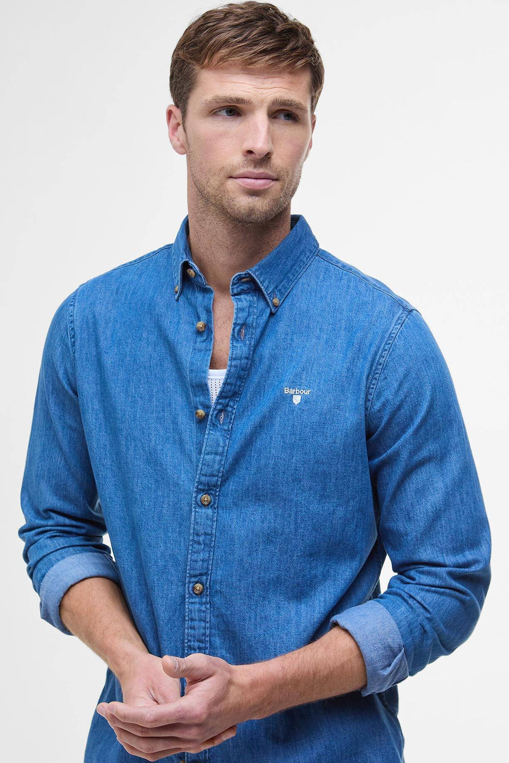 Barbour Crest Skjorte Chambray