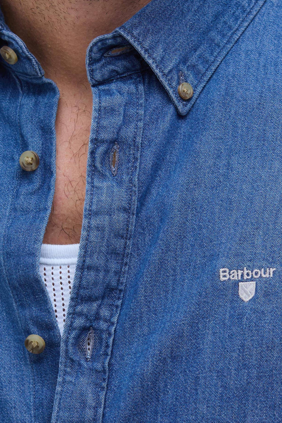 Barbour Crest Skjorte Chambray