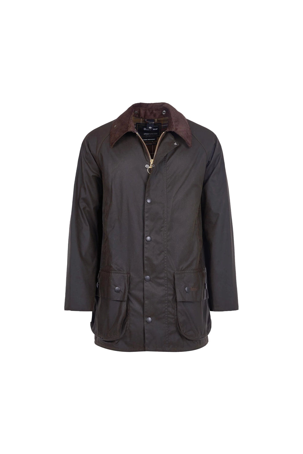 Barbour M Classic Beaufort Vokset Jakke Olive