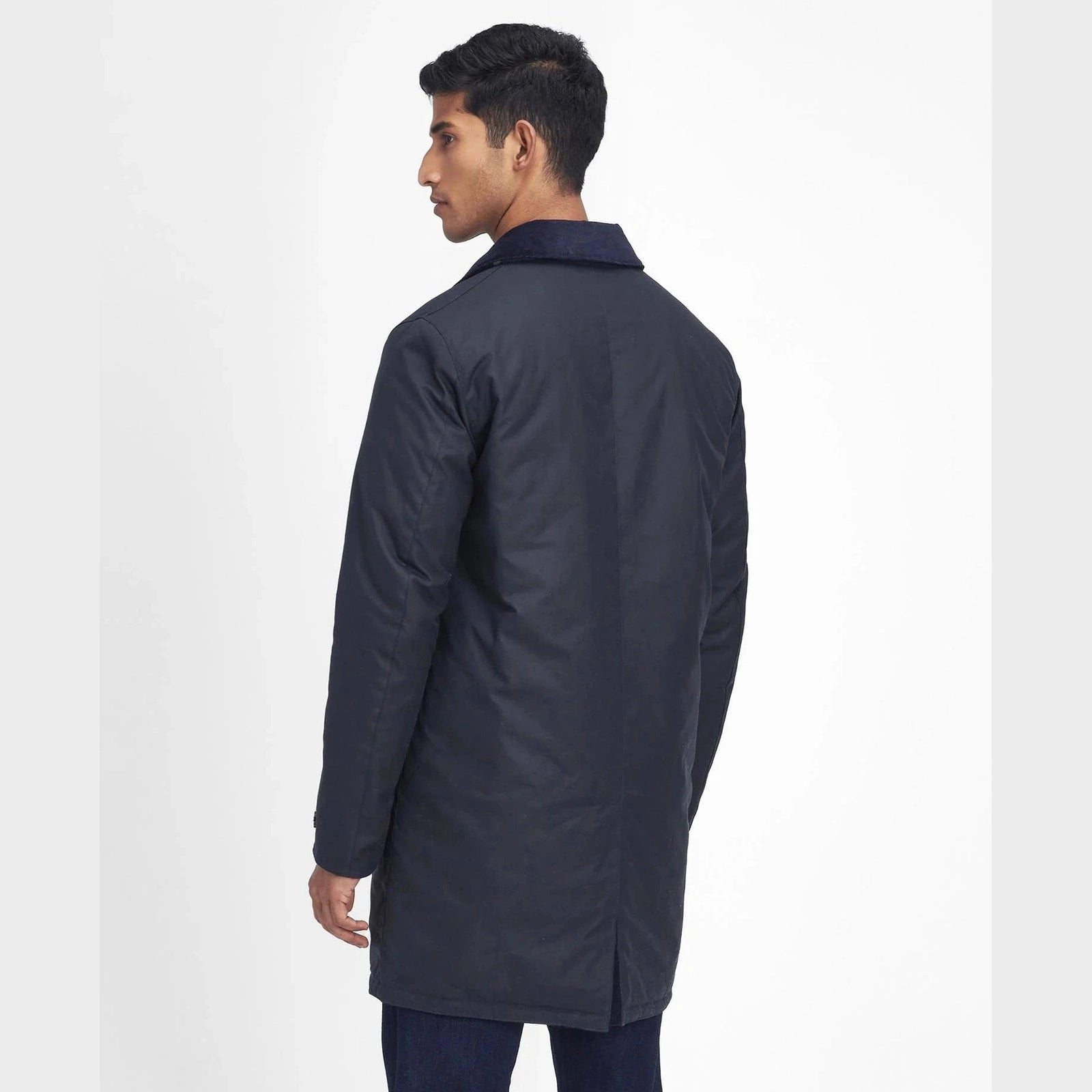 Barbour M Wax Mac Frakke Navy