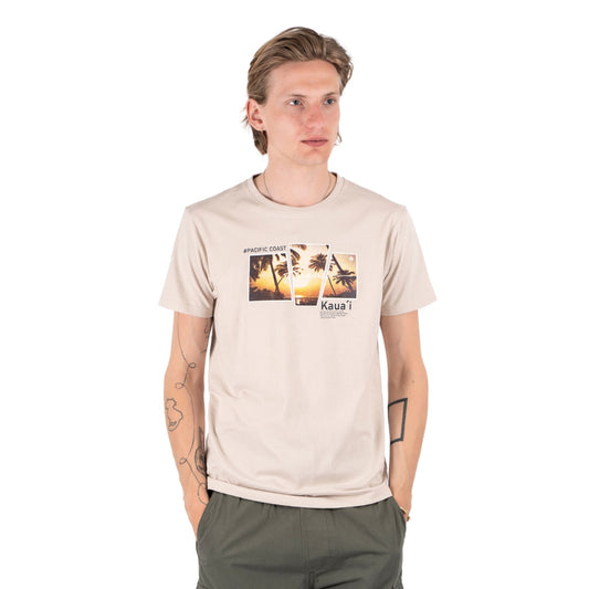 Marcus Flann Ss T-Shirt Bubbly Beige