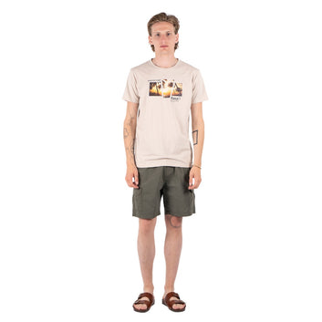 Marcus Flann Ss T-Shirt Bubbly Beige