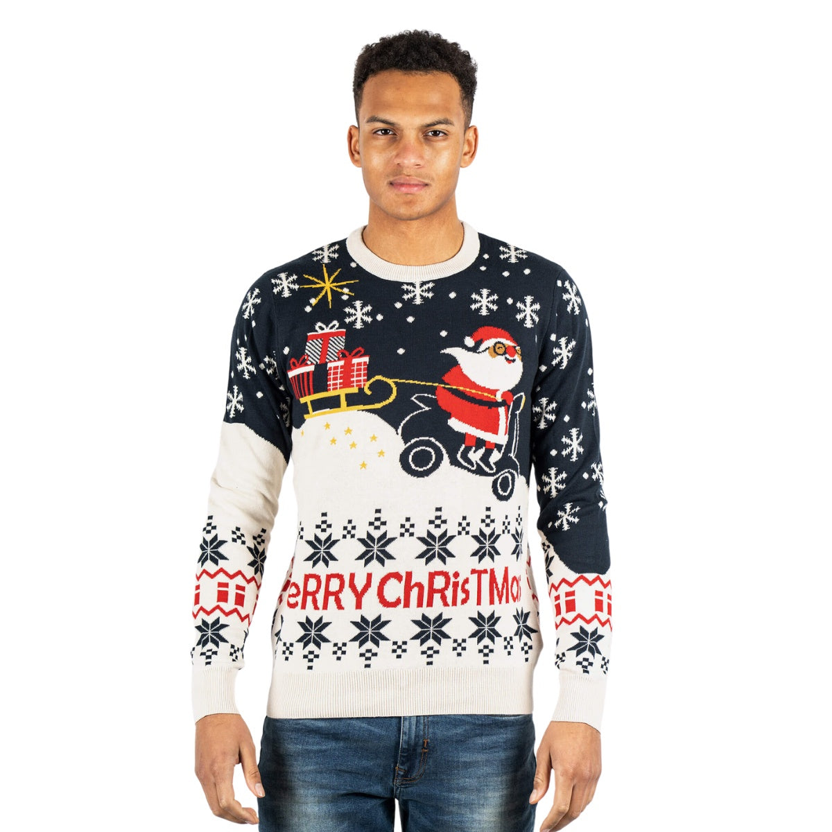 Marcus M Julesweater Antic Hvid