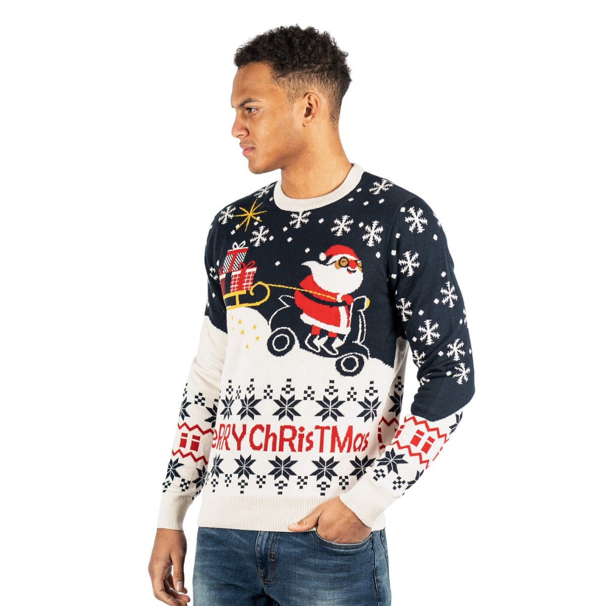 Marcus M Julesweater Antic Hvid
