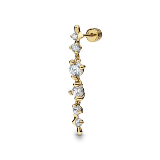 Maria Black Arctic Earring Medium Forgyldt