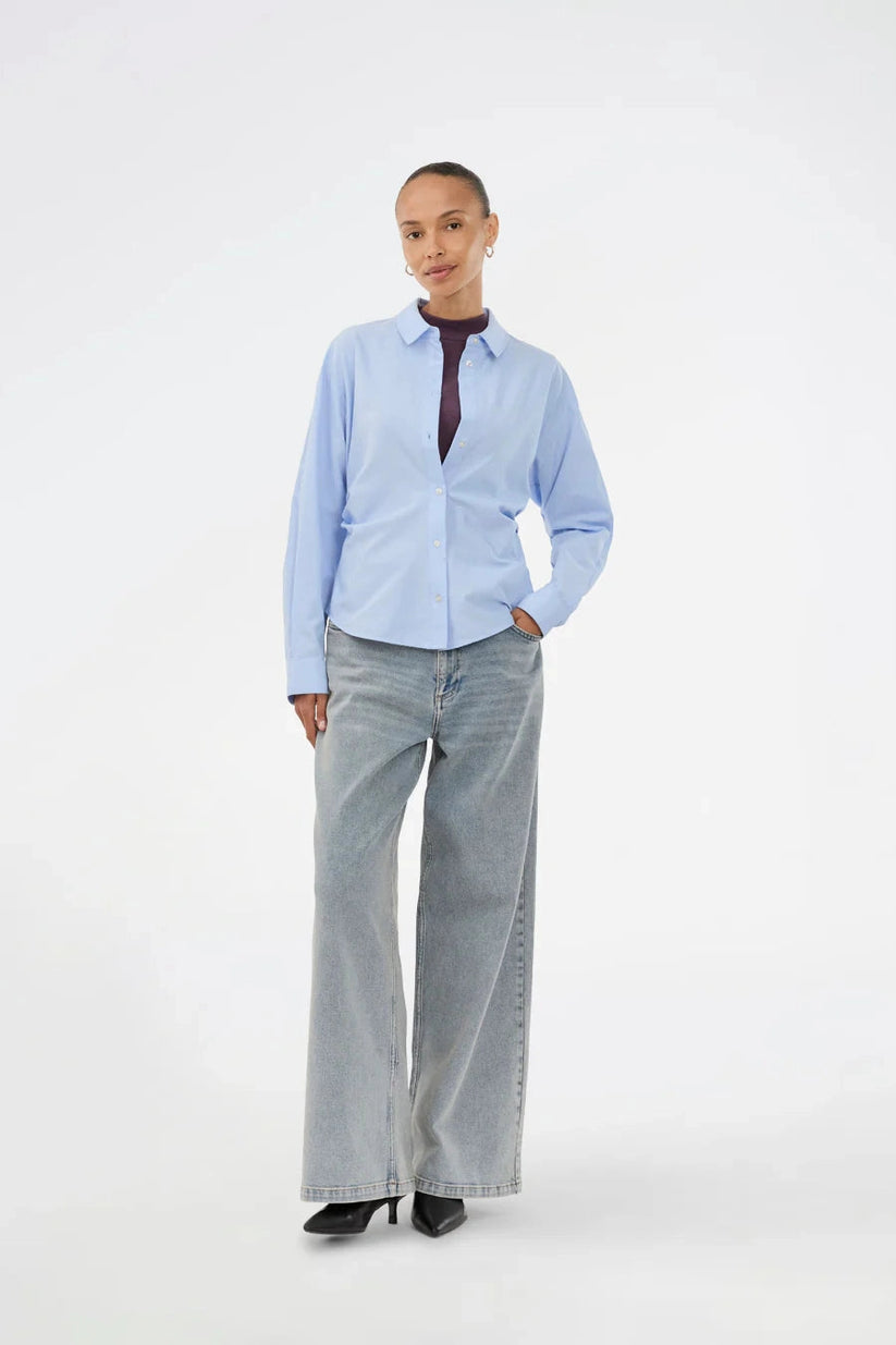 Modström Isoldemd Solid Pants Blue Beige Wash