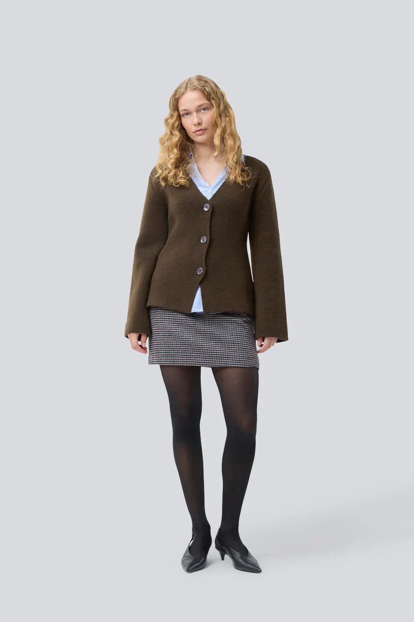 Modström W KlaytonMD Cardigan Dark Coffee
