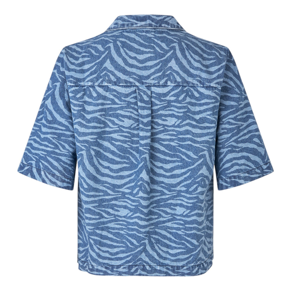 Modström MaseMD Print SS shirt BlueZebra
