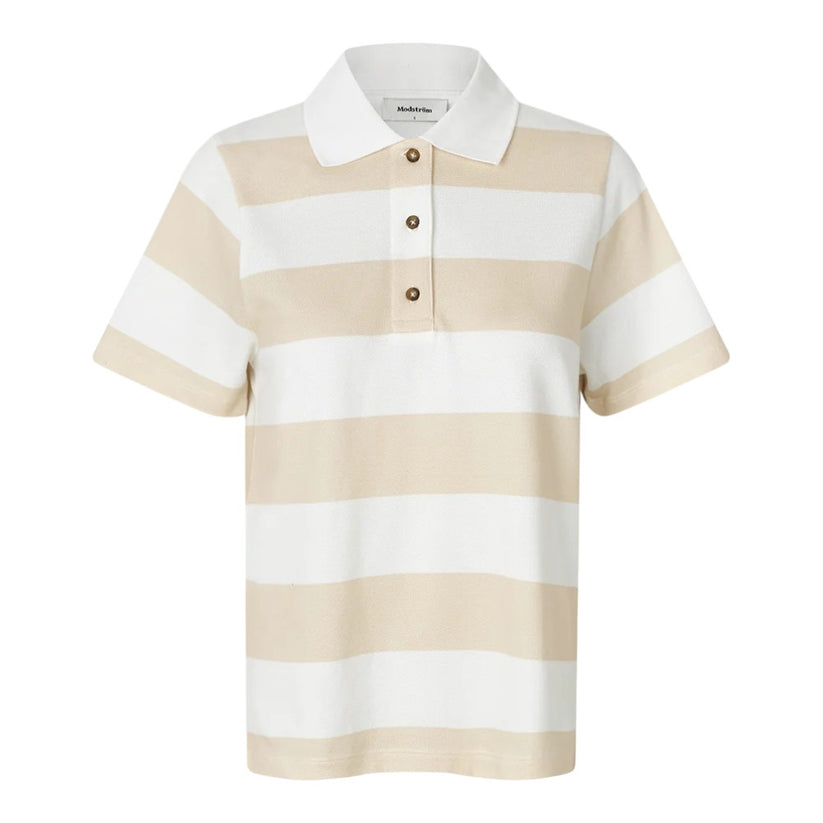 Modström W Nobu Polo Beige Stripe