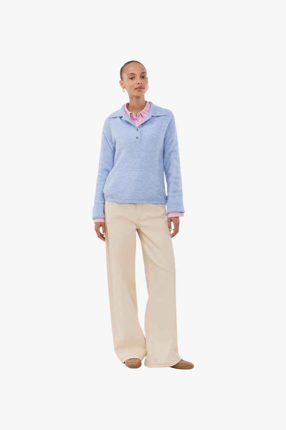 Modström Treemd Cardigang Cashmere Blue