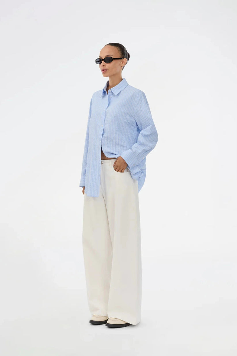 Modström Viggemd Stripe Shirt Blue White Stripe