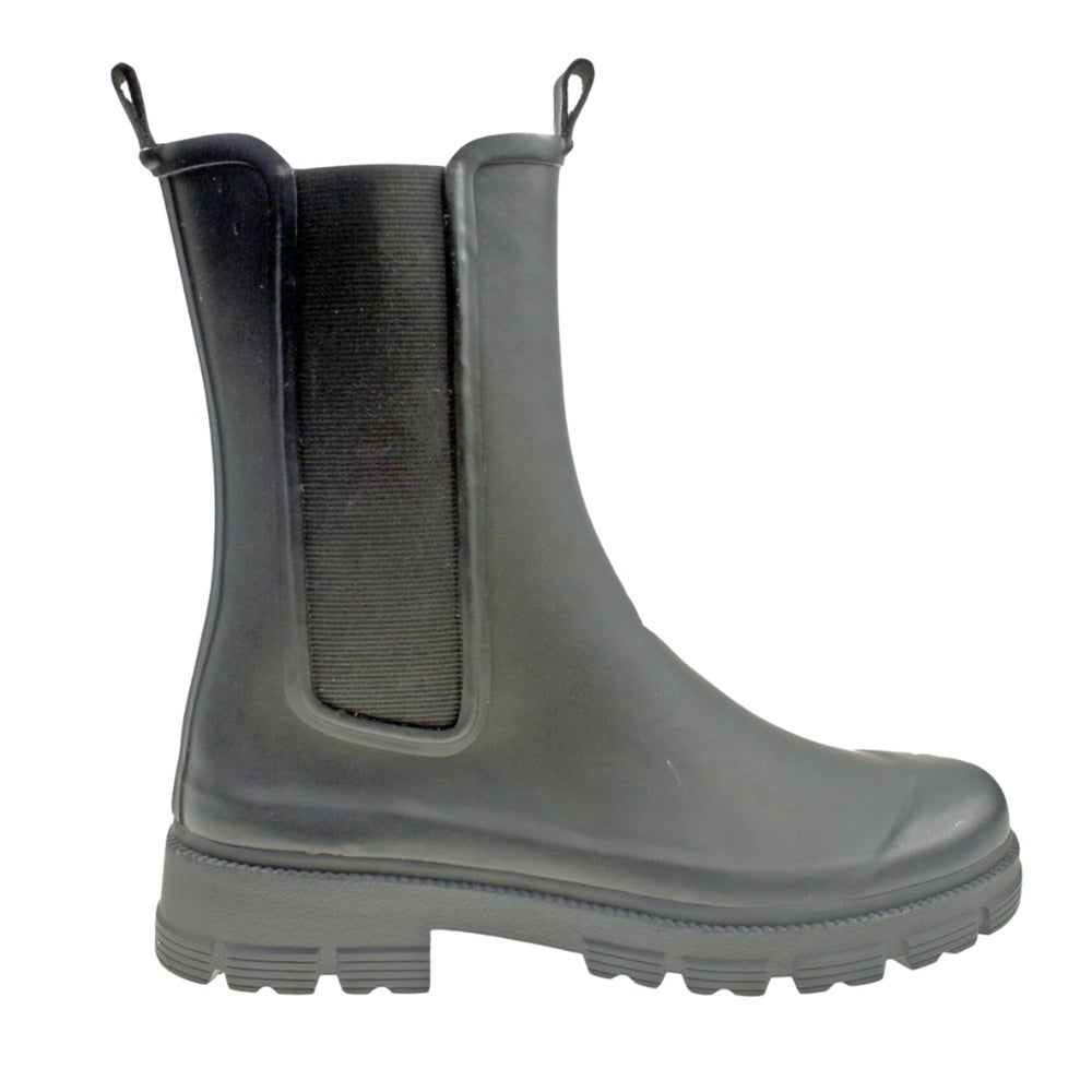 Morsø Sko W Rubber Chunky Gummistøvler Midcu Black