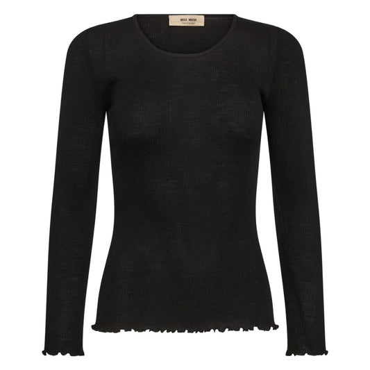 Mos Mosh W MMElaine O-LS Seamless Tee Black