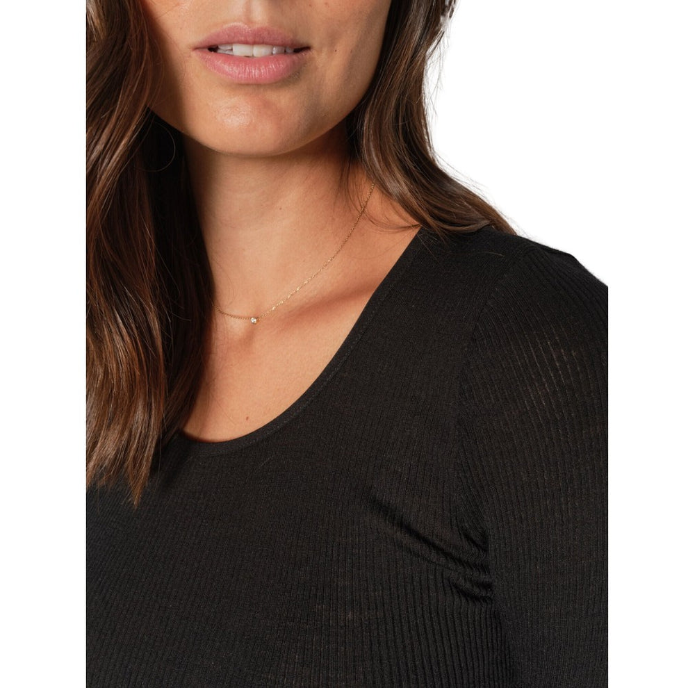 Mos Mosh W MMElaine O-LS Seamless Tee Black