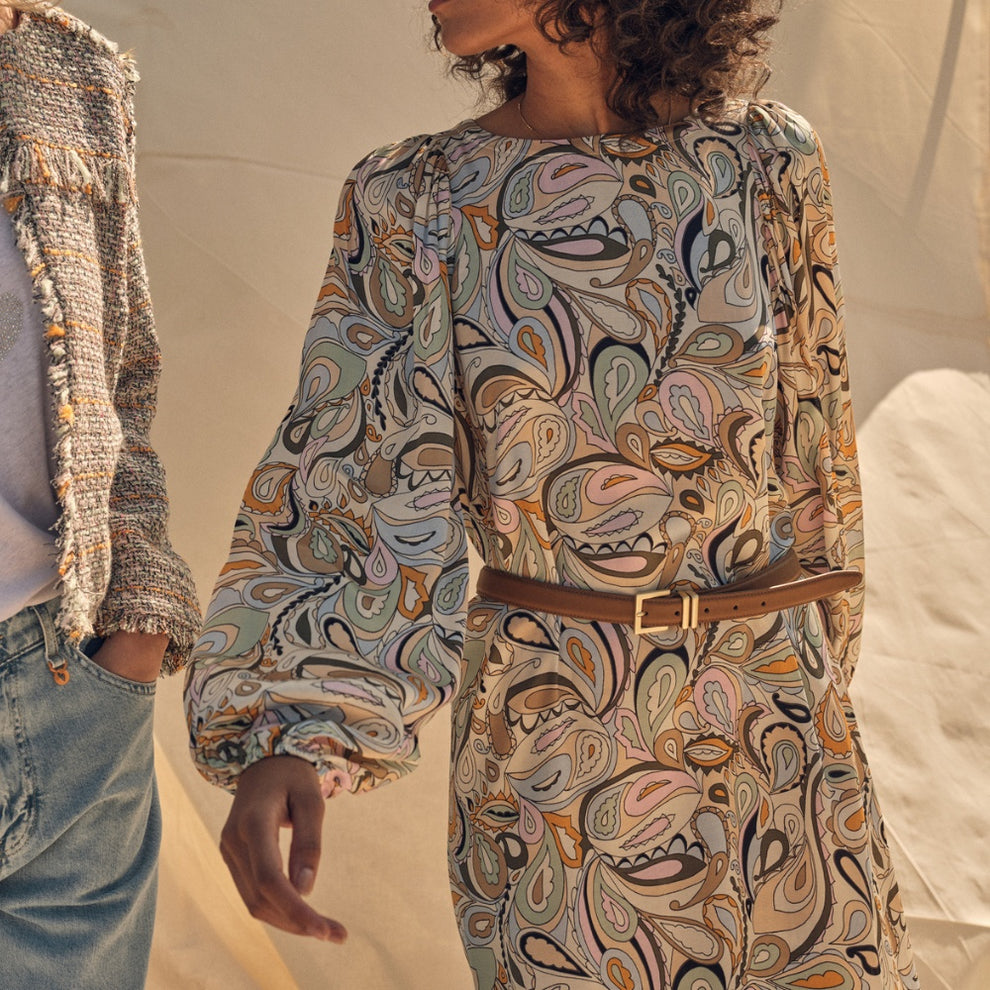 Mos Mosh W Rosaleen Arzu Dress Smoke Green