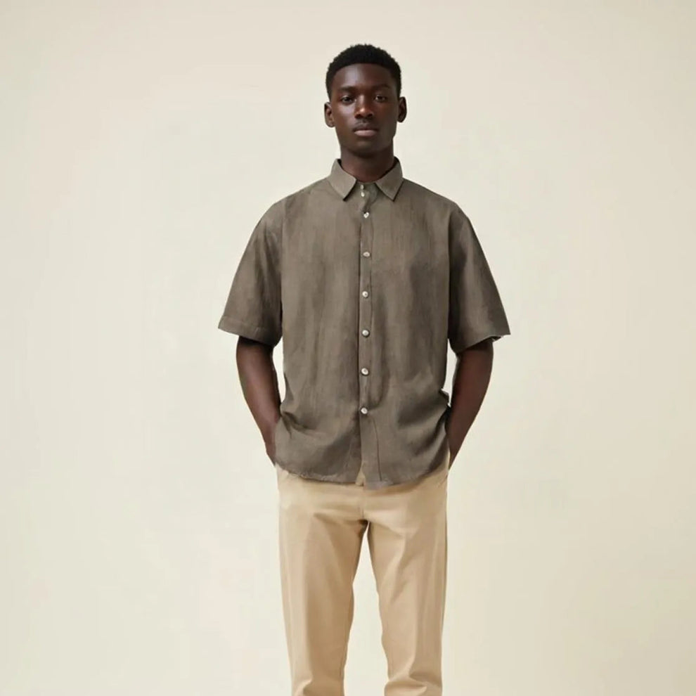 Kopenhaken M Mumbai Ss Shirt Mens Grey Green