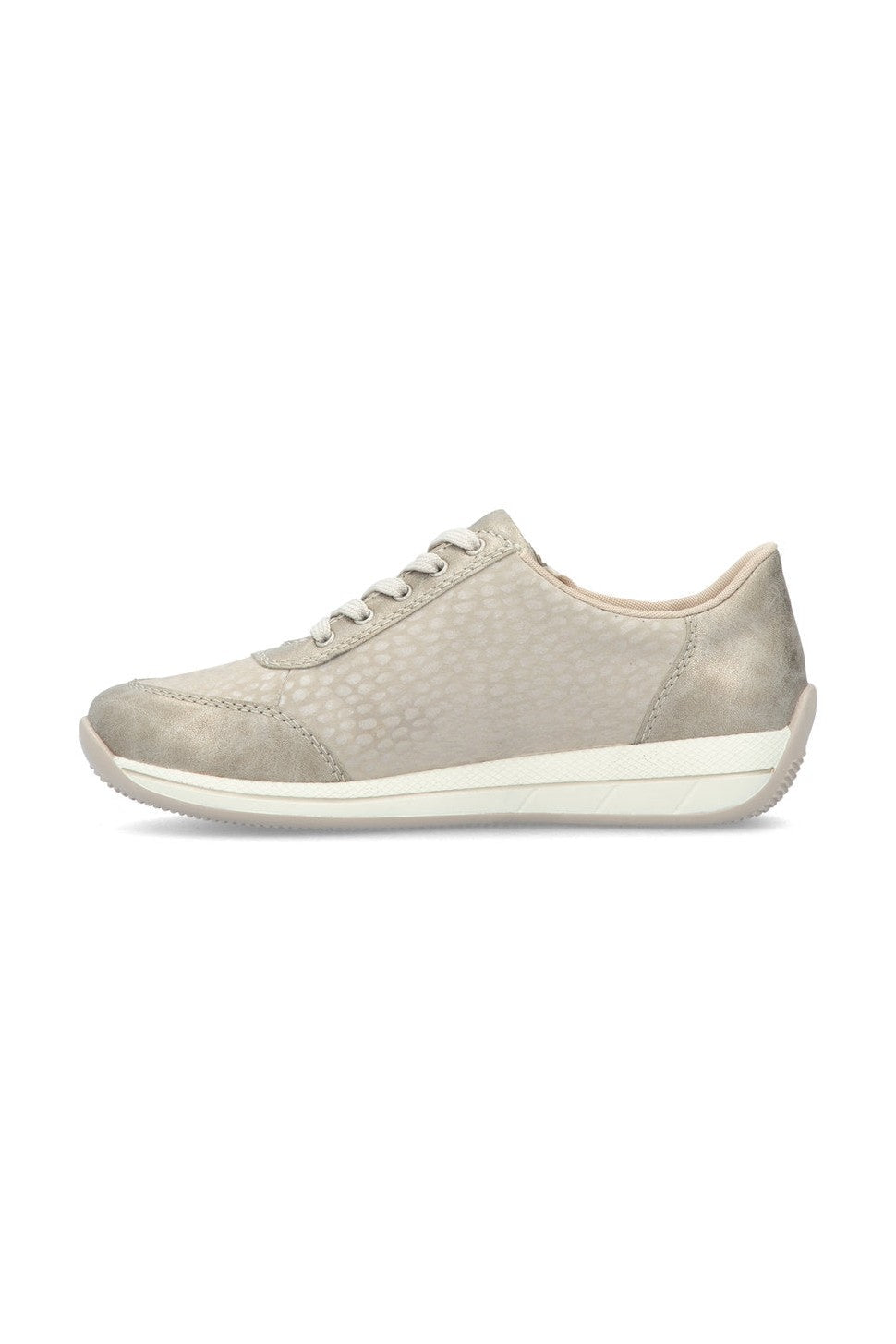 Rieker W Sko m Lynlås og Snøre Beige