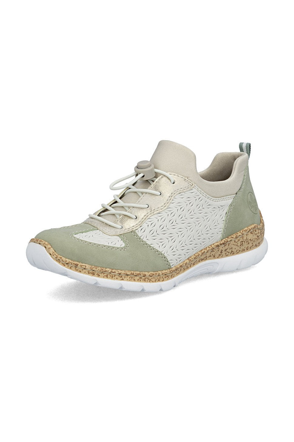 Rieker W Sko White Beige Combination
