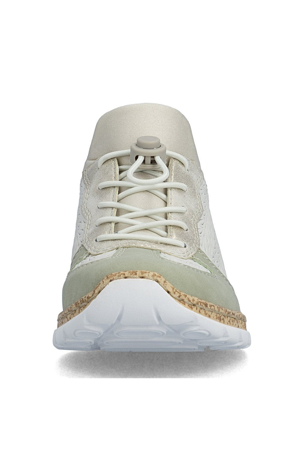 Rieker W Sko White Beige Combination