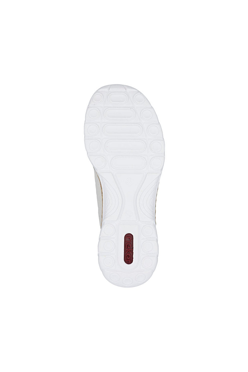Rieker W Sko White Beige Combination
