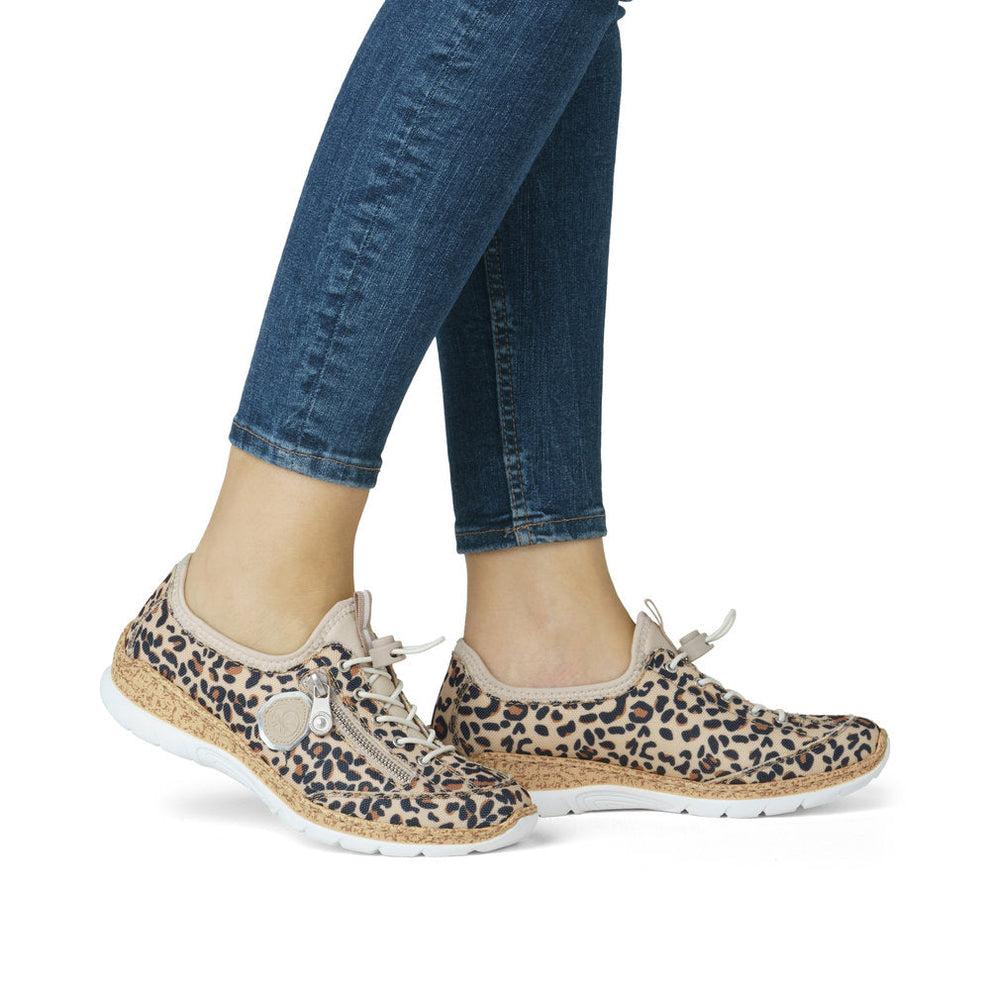 Rieker W Sko Beige Combination - N4263-92