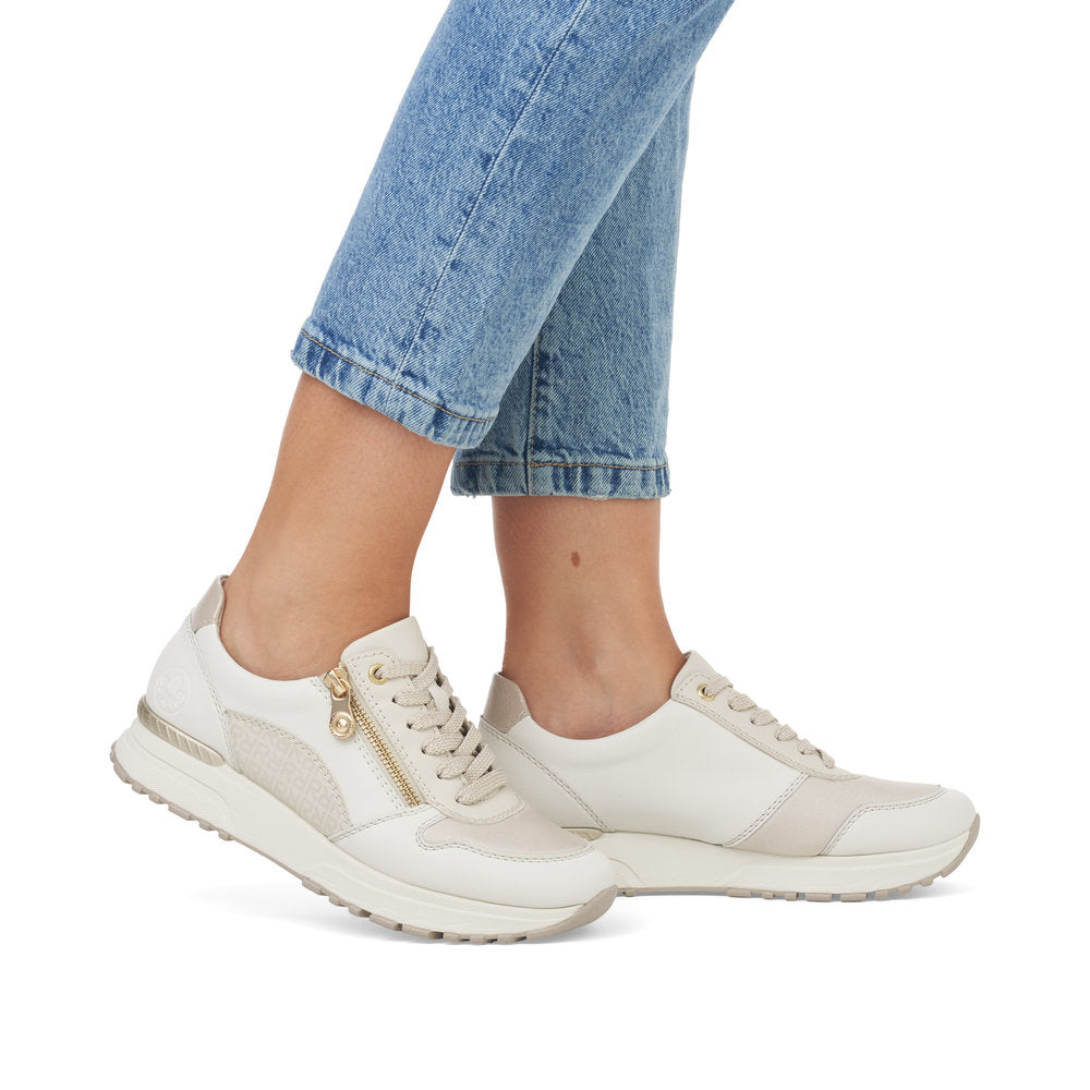 Rieker W Sneaker med Lynlås White Combination