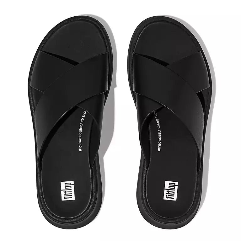 Fit Flop W Flatform Cross Slides Leather Sandaler