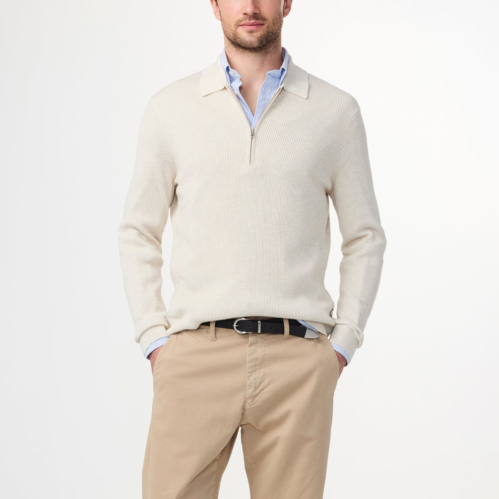 NN07 Hansie LS Zip 6600 Ivory