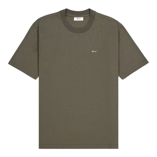 NN07 M Adam EMB T-Shirt 3209 Army