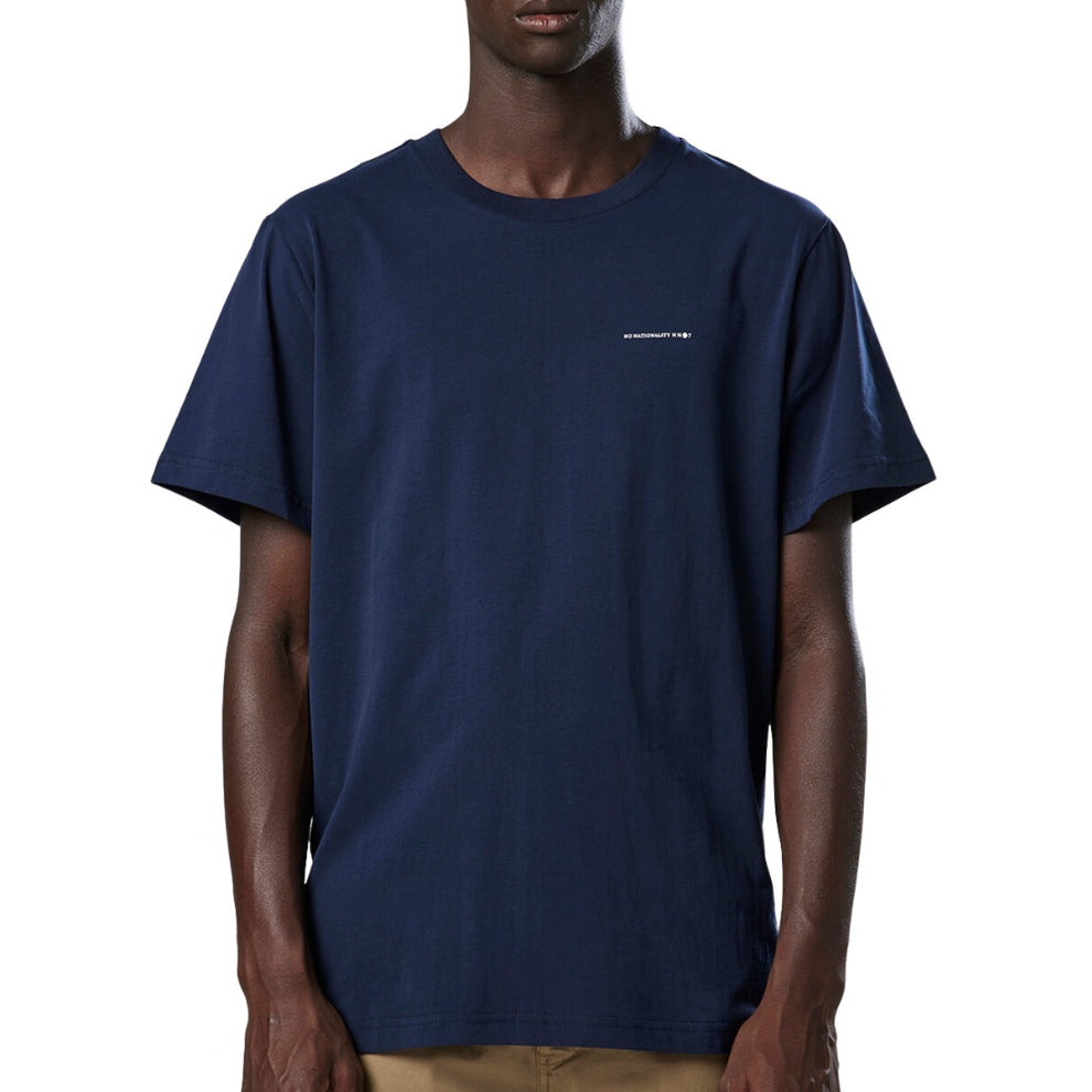 NN07 M Etienne 3471 Print T-Shirt Navy
