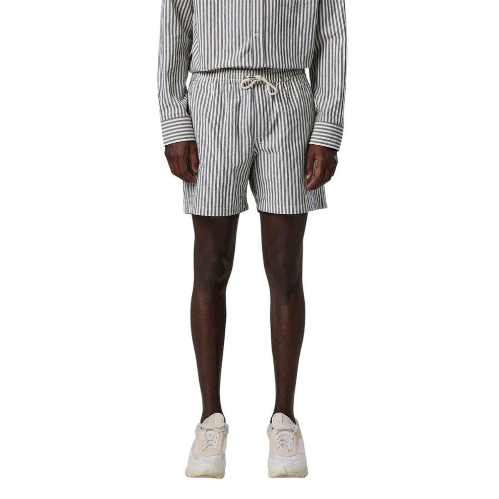 NN07 M Gregor Shorts Navy Stribet