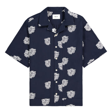 NN07 M Leo SS Shirt Navy Blue