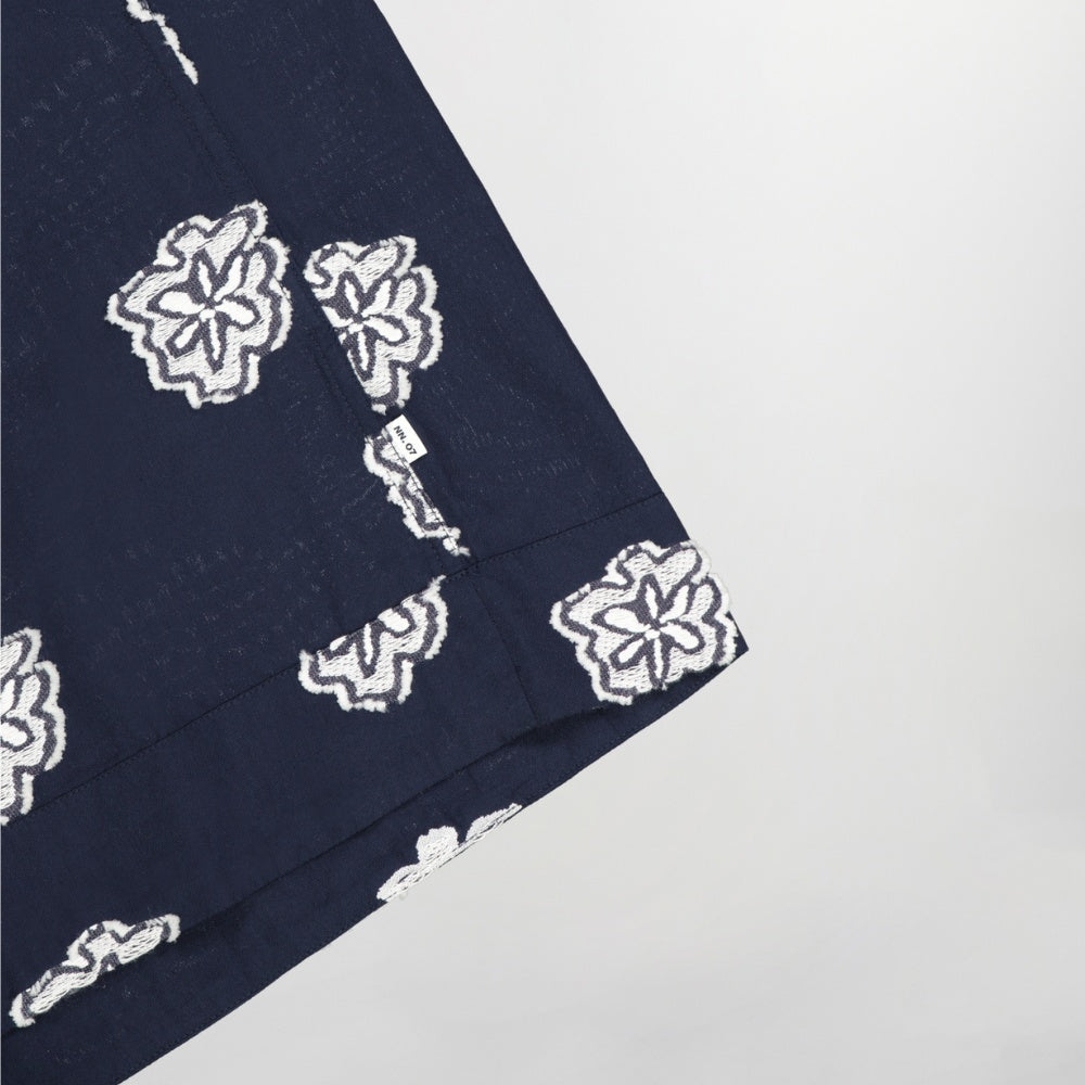 NN07 M Leo SS Shirt Navy Blue